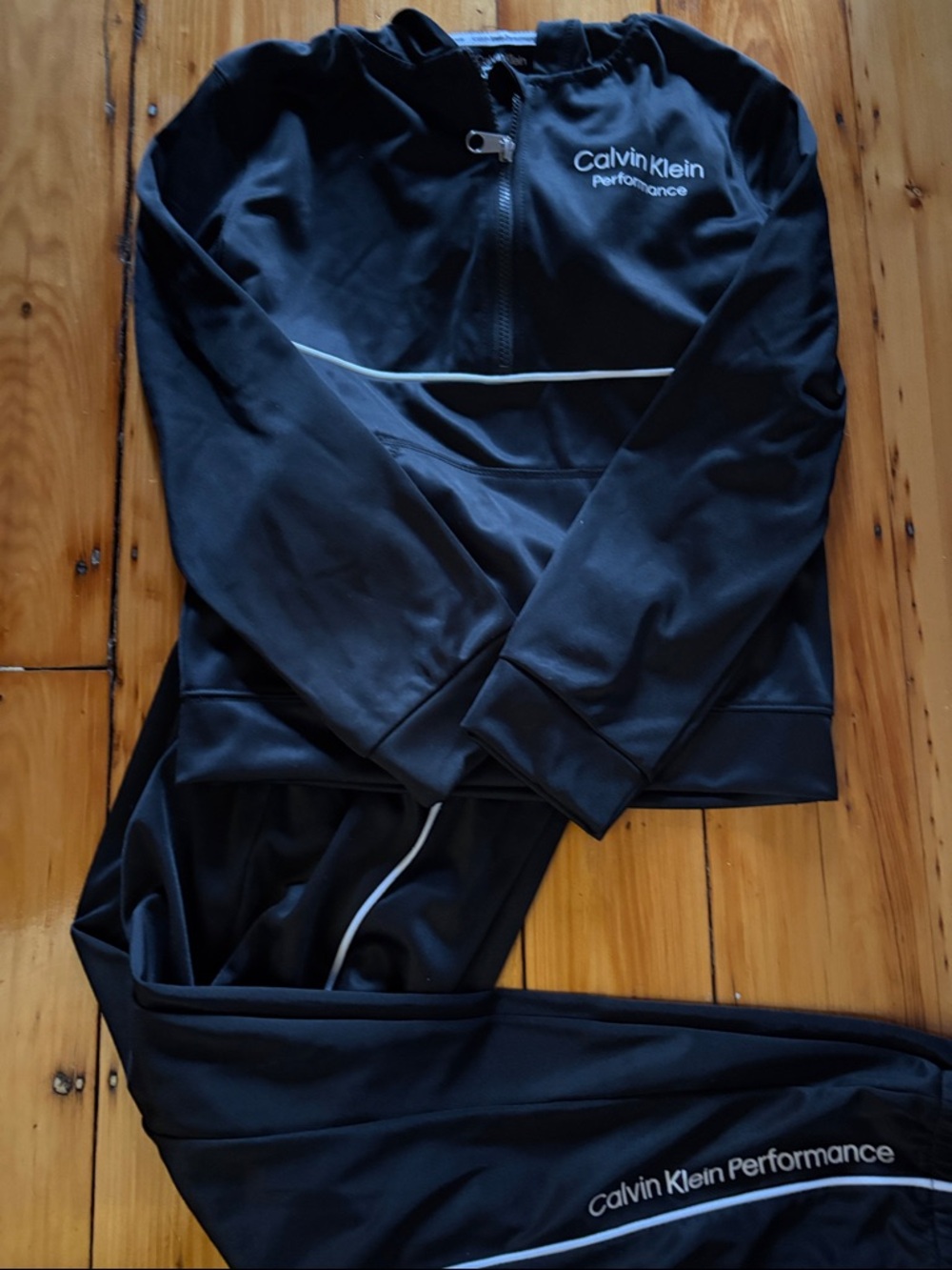 Calvin Klein Black Performance Zip Hoodie and Pants